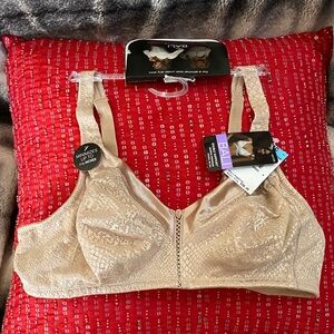 Bali Nude Double Support Wirefree Minimizer Bra 38 C NWT